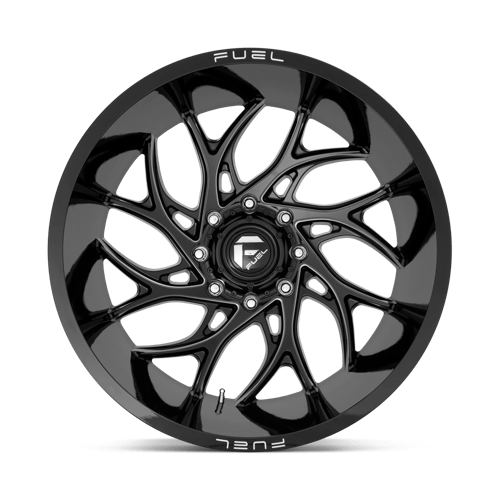 20X8.25 Fuel 1PC D741 RUNNER 8X210 105MM GLOSS BLACK MILLED