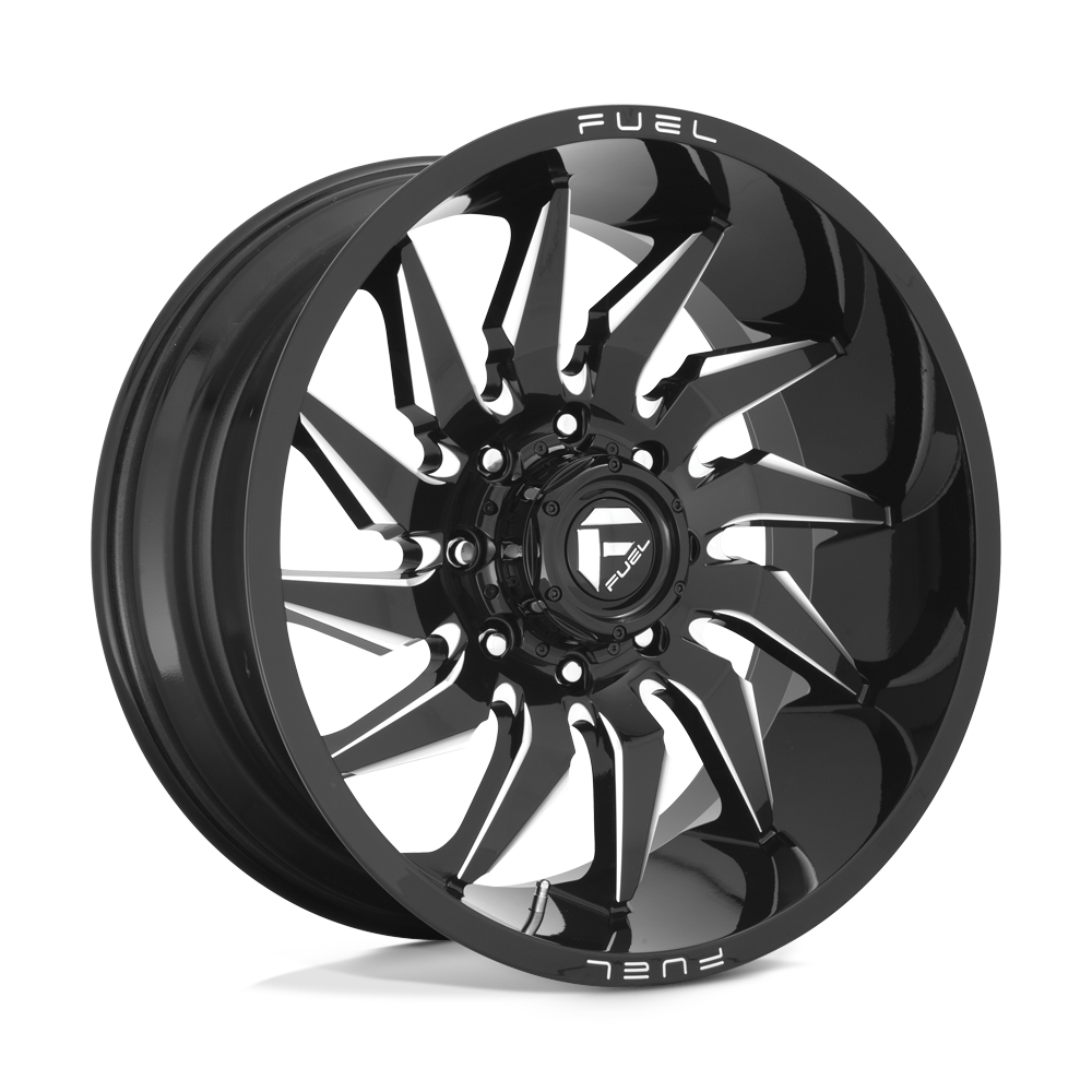 22X12 Fuel 1PC D744 SABER 8X170 -44MM GLOSS BLACK MILLED