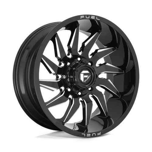 22X12 Fuel 1PC D744 SABER 8X170 -44MM GLOSS BLACK MILLED