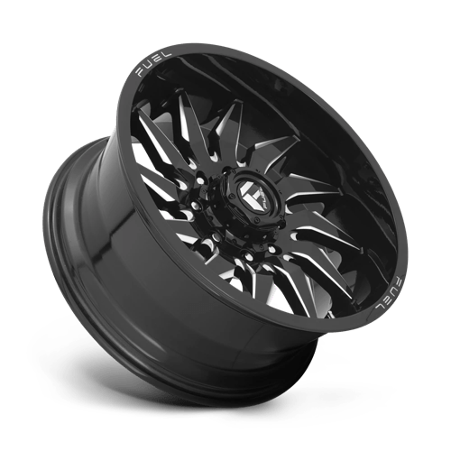 22X12 Fuel 1PC D744 SABER 8X170 -44MM GLOSS BLACK MILLED