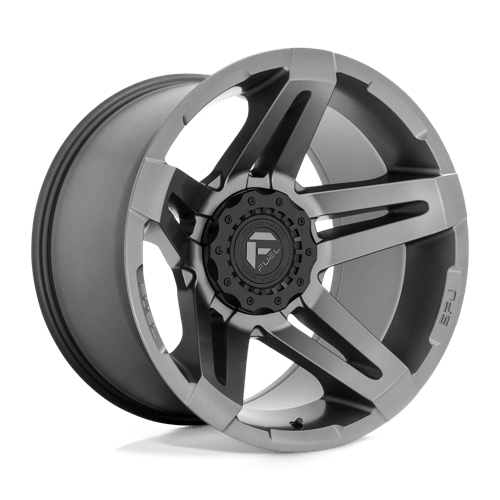 20X9 Fuel 1PC D764 SFJ 5X5.0/5.5 1MM MATTE GUN METAL