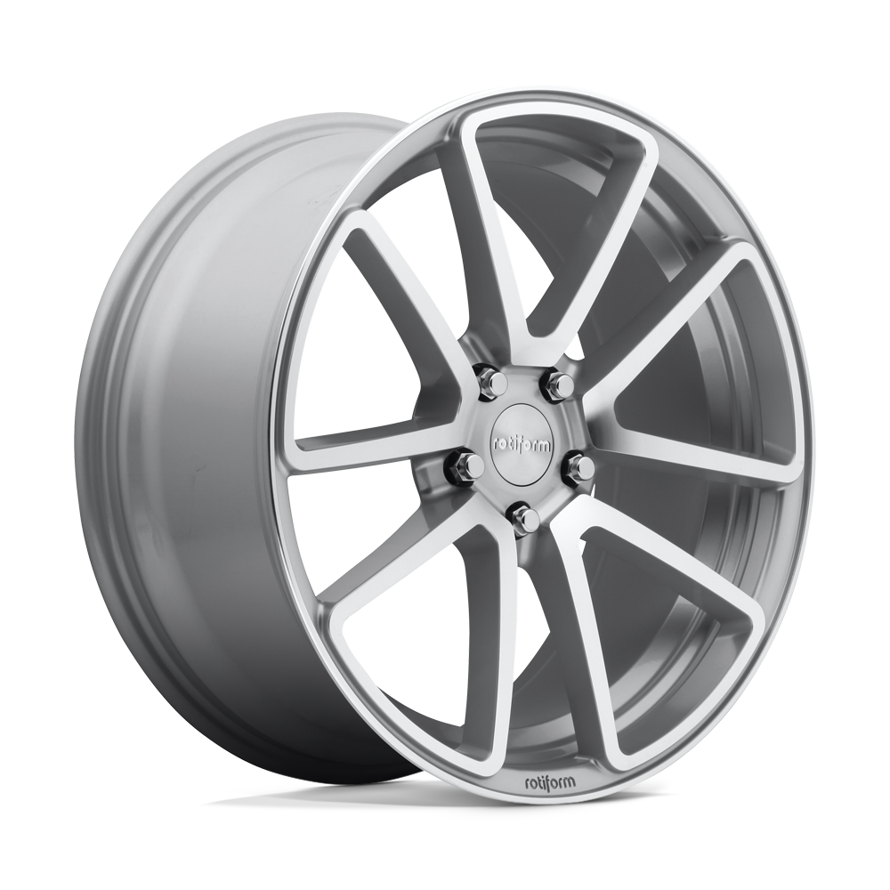 18X8.5 Rotiform R120 SPF 5X4.5 45MM GLOSS SILVER MACHINED