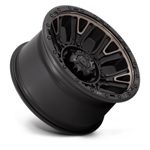 20X10 Fuel 1PC D824 TRACTION 8X170 -18MM MATTE BLACK WITH DOUBLE DARK TINT