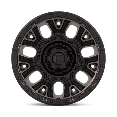 20X10 Fuel 1PC D824 TRACTION 8X170 -18MM MATTE BLACK WITH DOUBLE DARK TINT