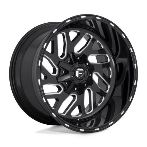 22X12 Fuel 1PC D581 TRITON 8X180 -43MM GLOSS BLACK MILLED