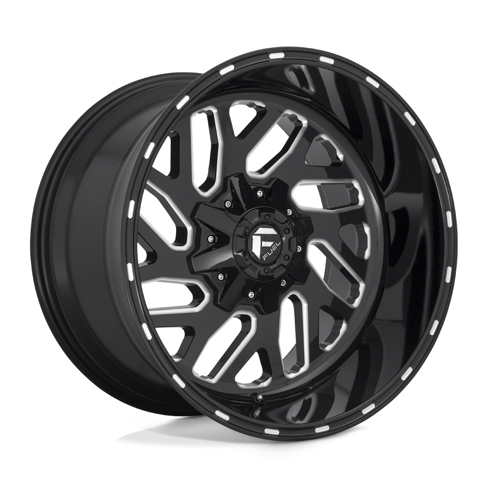 22X12 Fuel 1PC D581 TRITON 8X180 -43MM GLOSS BLACK MILLED