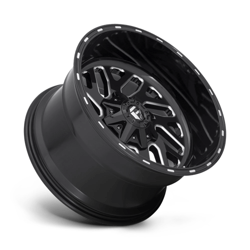 22X12 Fuel 1PC D581 TRITON 8X180 -43MM GLOSS BLACK MILLED