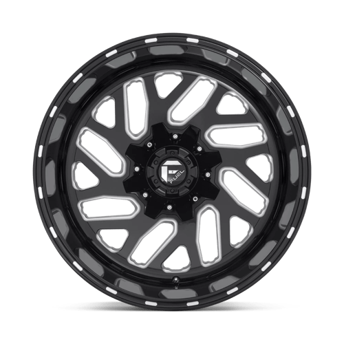 22X12 Fuel 1PC D581 TRITON 8X180 -43MM GLOSS BLACK MILLED