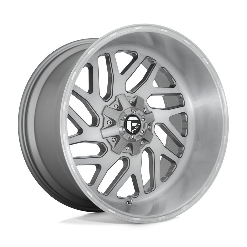 20X12 Fuel 1PC D715 TRITON PLATINUM 5X5.0/5.5 -43MM BRUSHED GUN METAL TINTED CLEAR