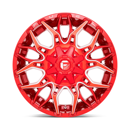 20X10 Fuel 1PC D771 TWITCH 8X6.5 -18MM CANDY RED MILLED