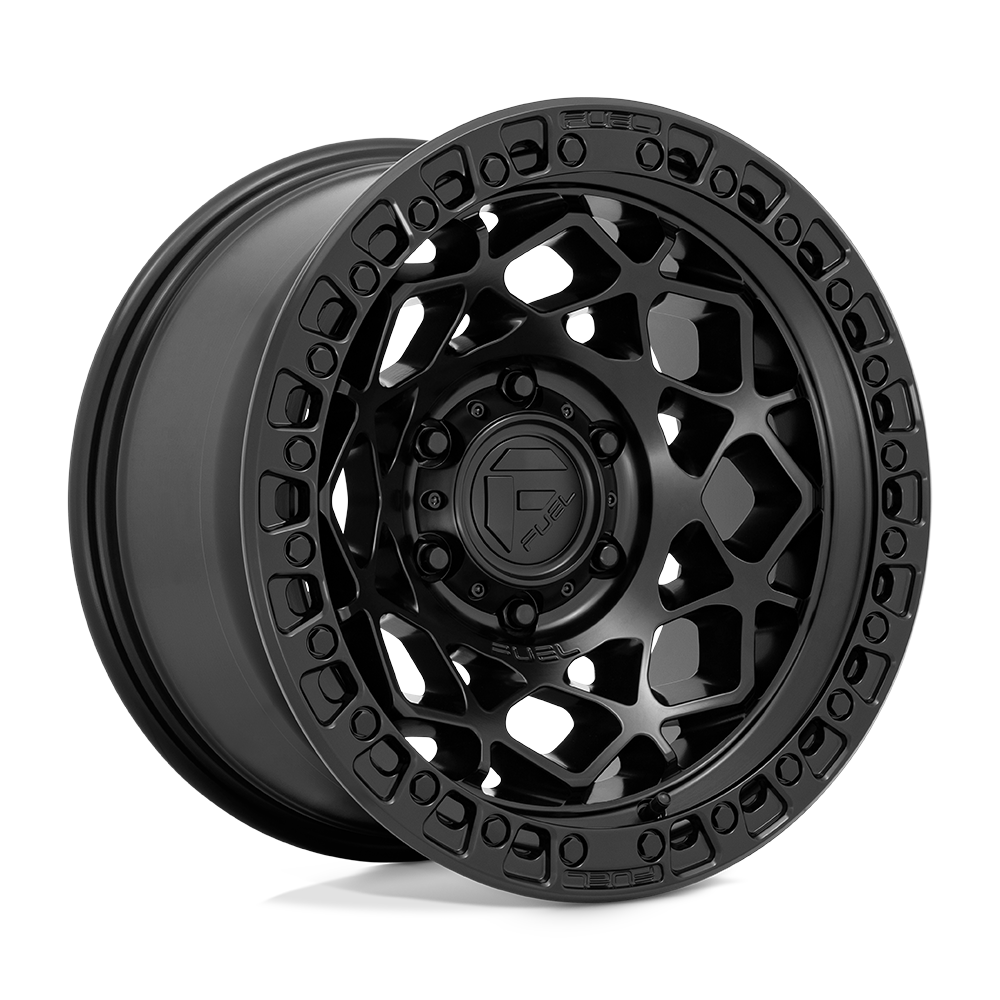 17X9 Fuel 1PC D786 UNIT 5X5.0 1MM MATTE BLACK WITH MATTE BLACK RING