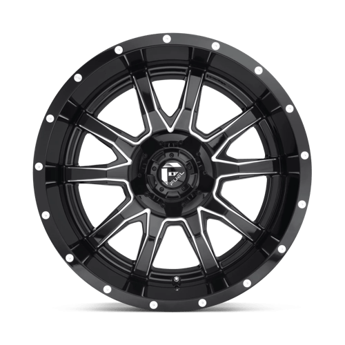 20X9 Fuel 1PC D627 VANDAL 5X4.5/5.0 1MM GLOSS BLACK MILLED