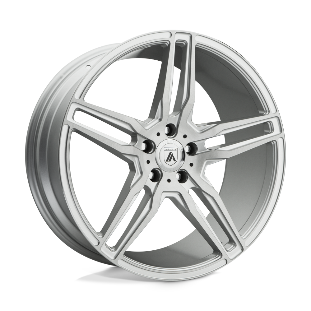 22X10.5 Asanti Black ABL-12 ORION 5X4.5 35MM BRUSHED SILVER CARBON FIBER INSERT