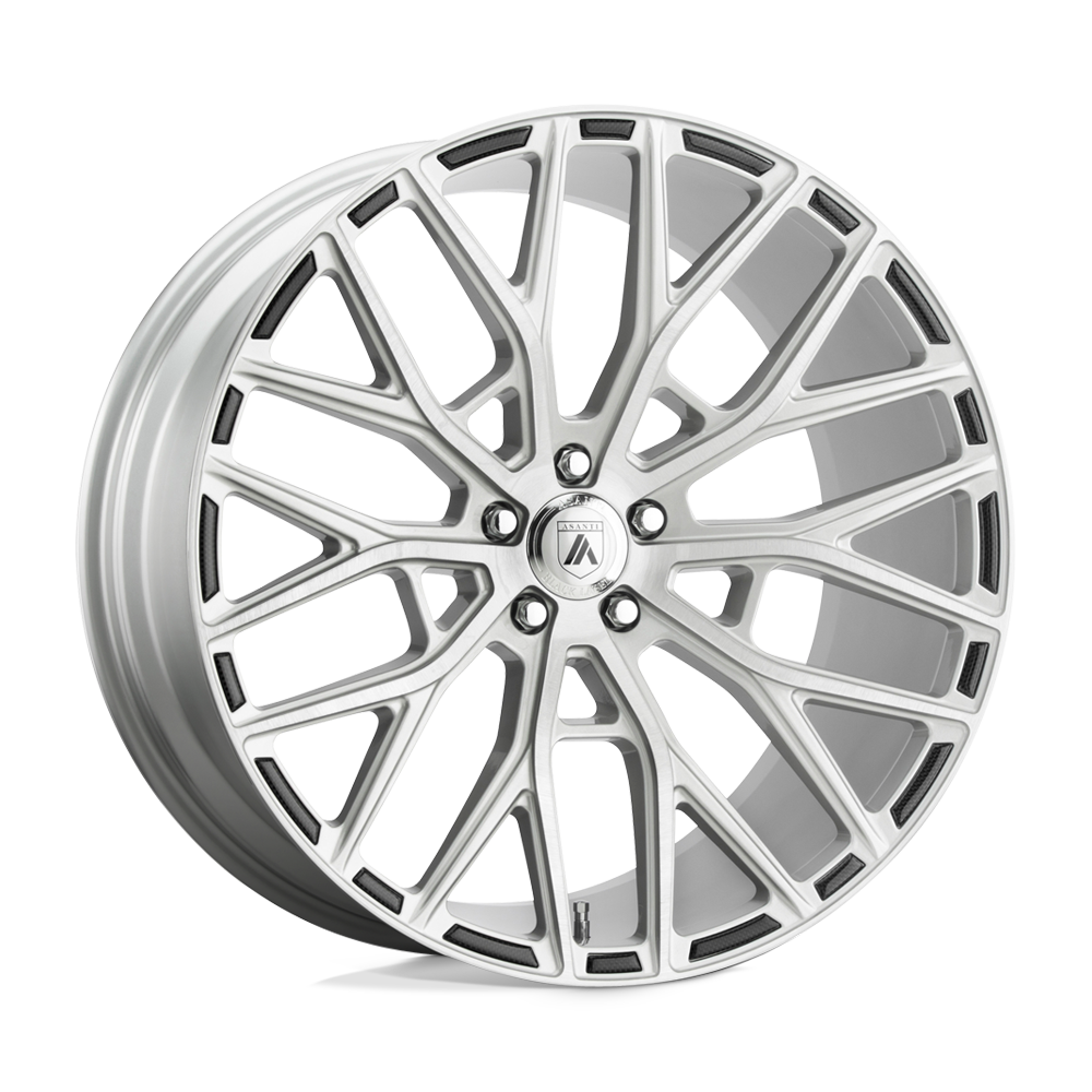 22X10.5 Asanti Black ABL-21 LEO 5X115 25MM BRUSHED SILVER