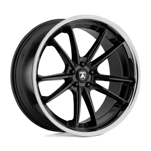 20X10.5 Asanti Black ABL-23 SIGMA 5X120 38MM GLOSS BLACK CHROME LIP