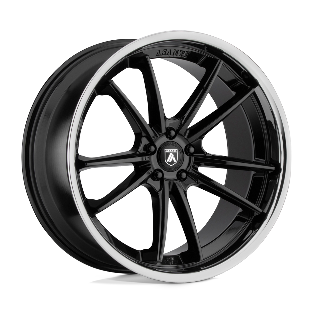 20X9 Asanti Black ABL-23 SIGMA 5X112 25MM GLOSS BLACK CHROME LIP