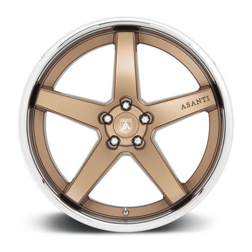 22X10.5 Asanti Black ABL31 REGAL 5X4.5 35MM SATIN BRONZE WITH CHROME LIP