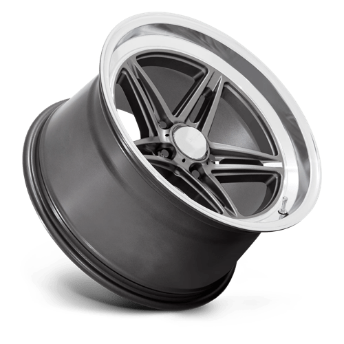 18X10 American Racing Vintage VN514 GROOVE 5X4.5 0MM ANTHRACITE WITH DIAMOND CUT LIP