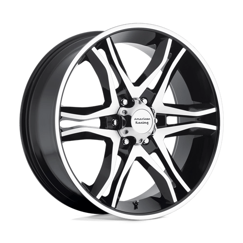 18X8.5 American Racing AR893 MAINLINE 5X4.5 30MM GLOSS BLACK MACHINED