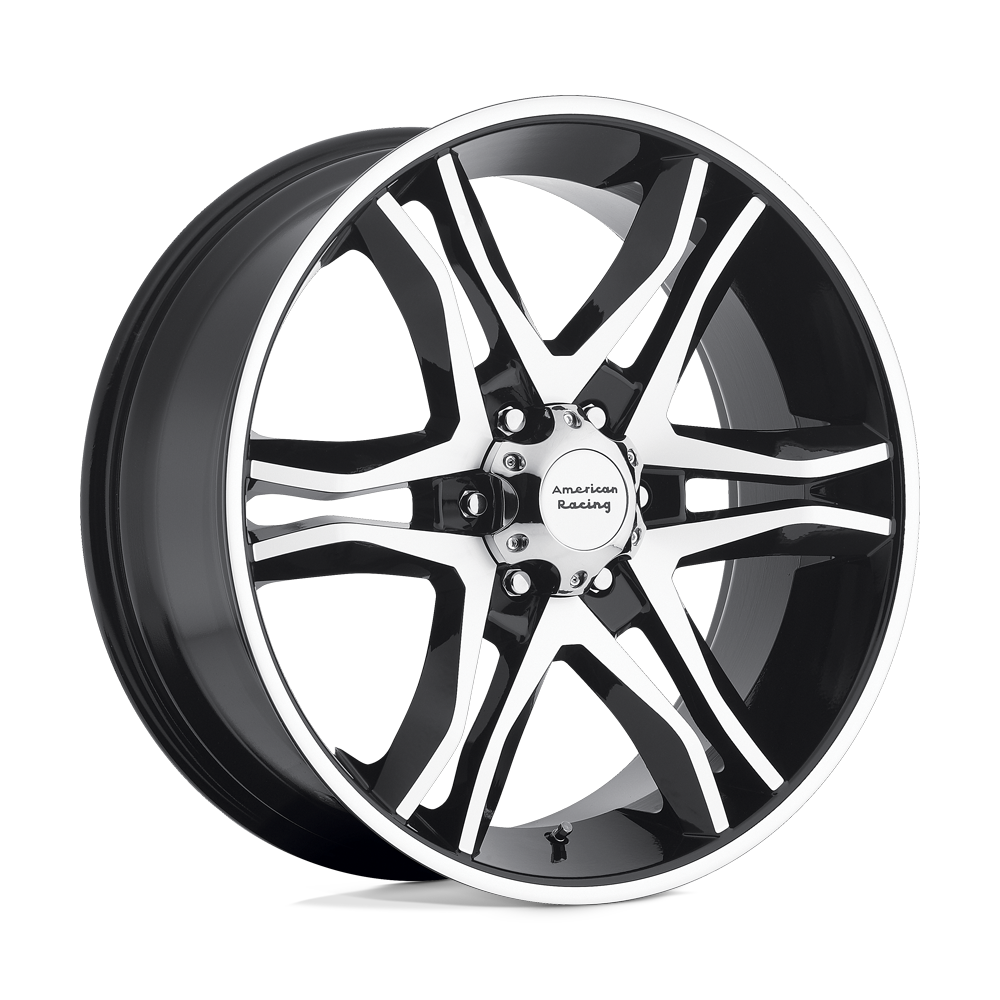 18X8.5 American Racing AR893 MAINLINE 6X5.5 12MM GLOSS BLACK MACHINED