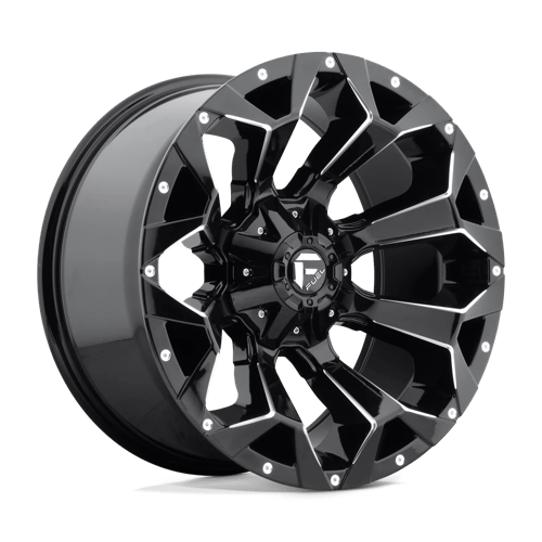 20X10 Fuel 1PC D576 ASSAULT 5X5.5/150 -18MM GLOSS BLACK MILLED