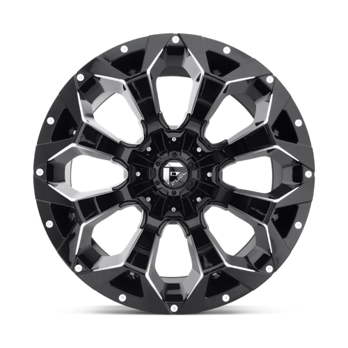 20X9 Fuel 1PC D576 ASSAULT 8X180 1MM GLOSS BLACK MILLED