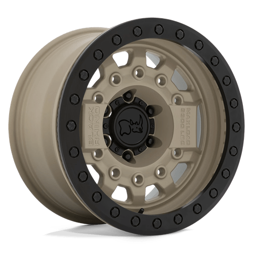 17X8.5 Black Rhino AVENGER BEADLOCK 6X5.5 -30MM DESERT SAND W/ BLACK HARDWARE