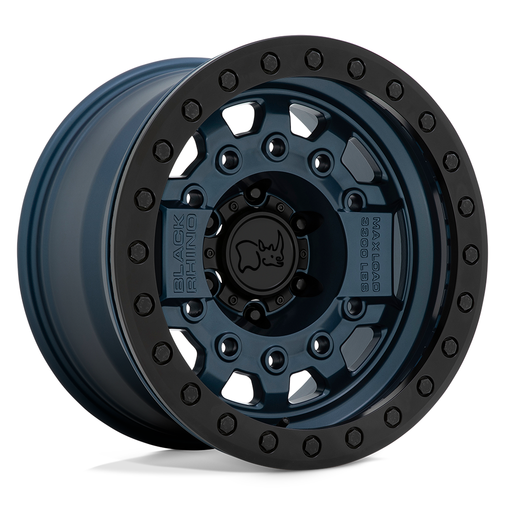 17X8.5 Black Rhino AVENGER BEADLOCK 5X5.0 -32MM NAVY BLUE W/ BLACK HARDWARE