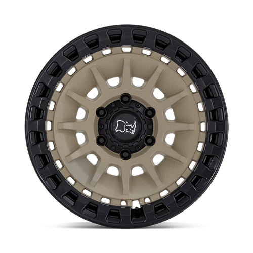 18X9 Black Rhino BARRAGE 5X5.0 0MM DESERT SAND ON MATTE BLACK