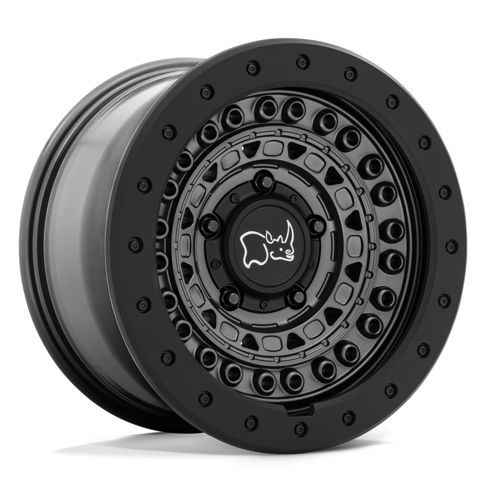 17X8.5 Black Rhino BARRICADE 6X120 10MM GUN BLACK WITH BLACK ROCK GUARD