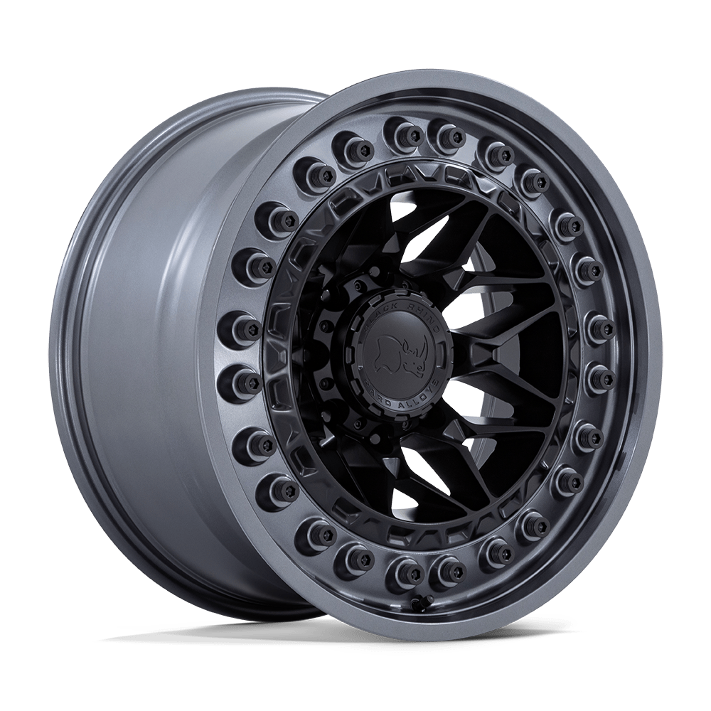 18X9 Black Rhino ALPHA 6X5.5 0MM MATTE BLACK WITH GUNMETAL LIP