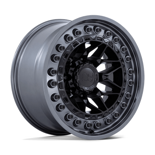 18X9 Black Rhino ALPHA 6X5.5 20MM MATTE BLACK WITH GUNMETAL LIP