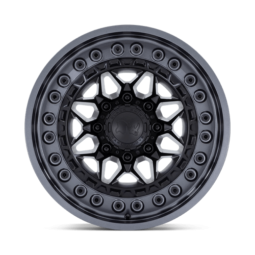 18X9 Black Rhino ALPHA 6X135 0MM MATTE BLACK WITH GUNMETAL LIP