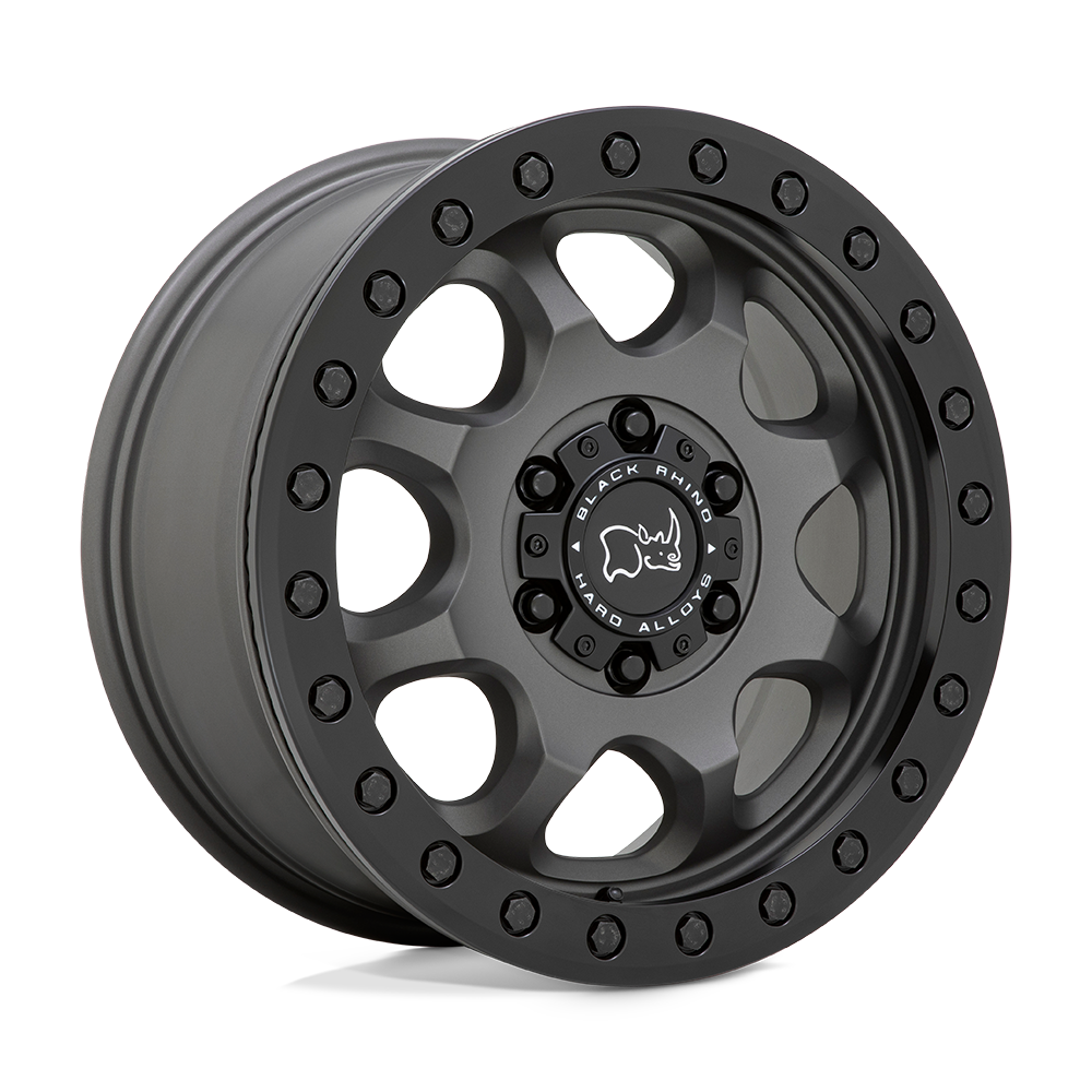 17X8 Black Rhino VENTURE BEADLOCK 6X130 38MM MATTE GUNMETAL WITH BLACK HARDWARE