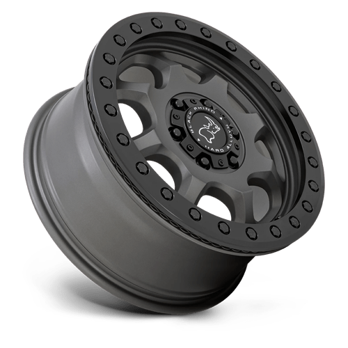 17X8 Black Rhino VENTURE BEADLOCK 6X130 38MM MATTE GUNMETAL WITH BLACK HARDWARE