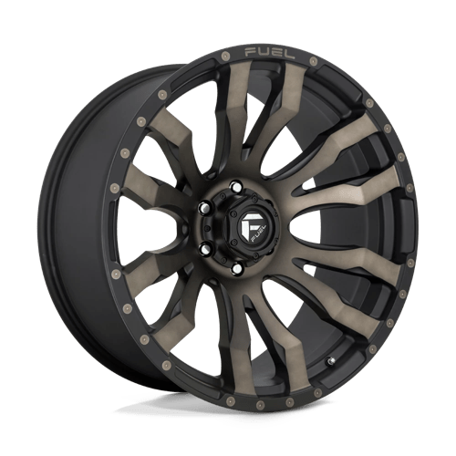 22X10 Fuel 1PC D674 BLITZ 6X5.5 -18MM MATTE BLACK DOUBLE DARK TINT