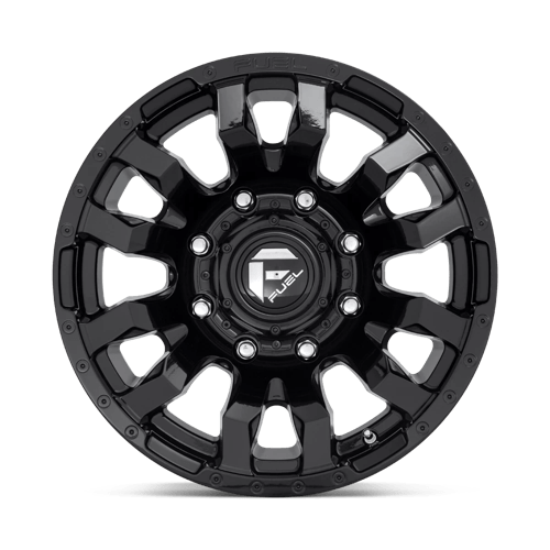 22X10 Fuel 1PC D675 BLITZ 8X180 -18MM GLOSS BLACK