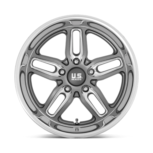 18X8 US Mag 1PC U129 CTEN 5X4.75 1MM MATTE GUN METAL MILLED