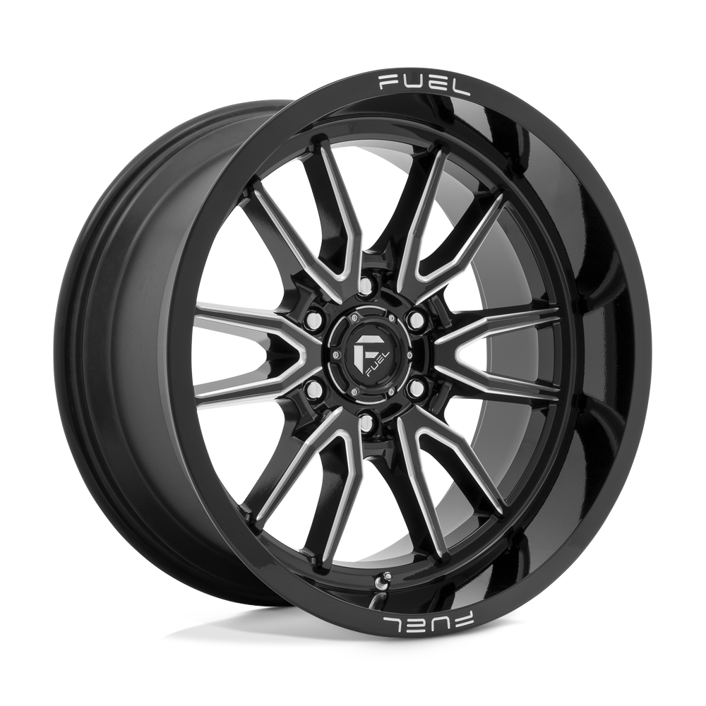 17X9 Fuel 1PC D761 CLASH 6X5.5 -12MM GLOSS BLACK MILLED