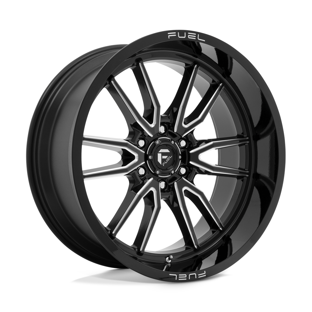 22X10 Fuel 1PC D761 CLASH 6X135 -18MM GLOSS BLACK MILLED