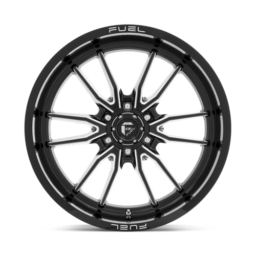 22X10 Fuel 1PC D761 CLASH 6X135 -18MM GLOSS BLACK MILLED