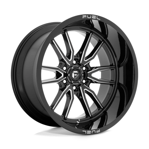 22X12 Fuel 1PC D761 CLASH 6X5.5 -44MM GLOSS BLACK MILLED