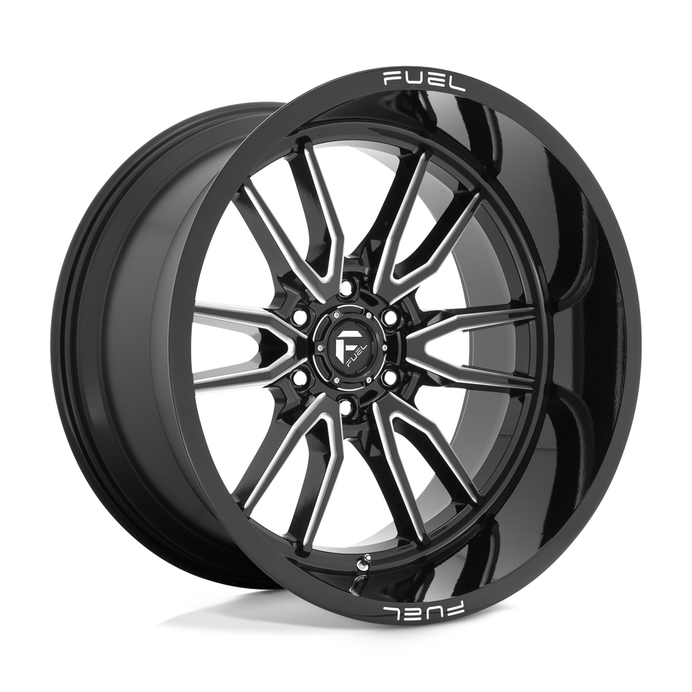 22X12 Fuel 1PC D761 CLASH 6X135 -44MM GLOSS BLACK MILLED