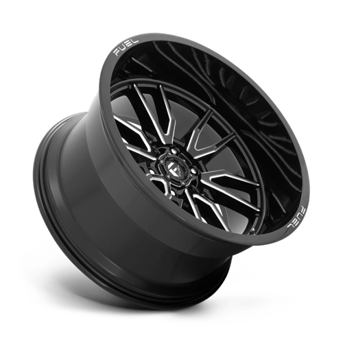 22X12 Fuel 1PC D761 CLASH 6X135 -44MM GLOSS BLACK MILLED