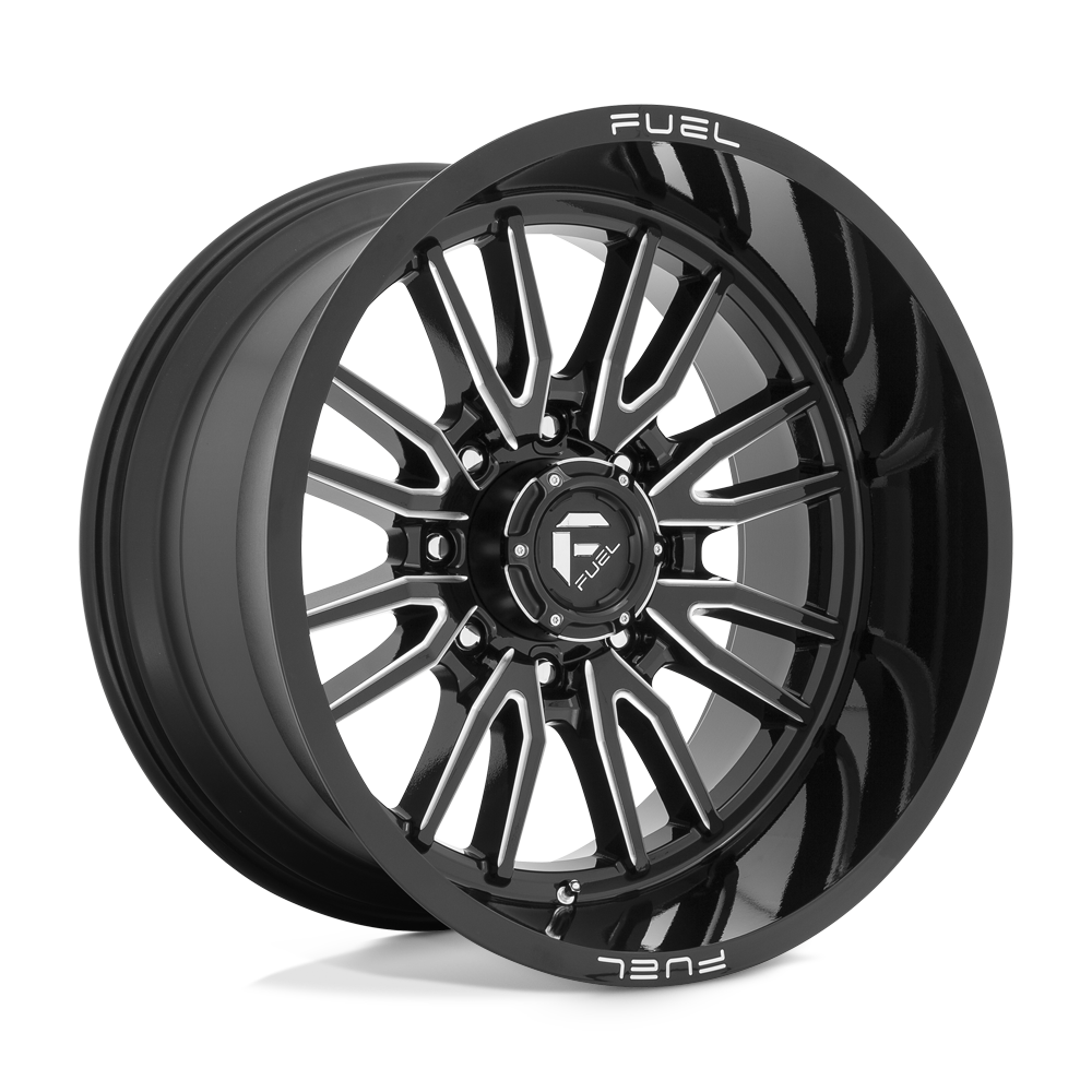 22X12 Fuel 1PC D761 CLASH 8X6.5 -44MM GLOSS BLACK MILLED