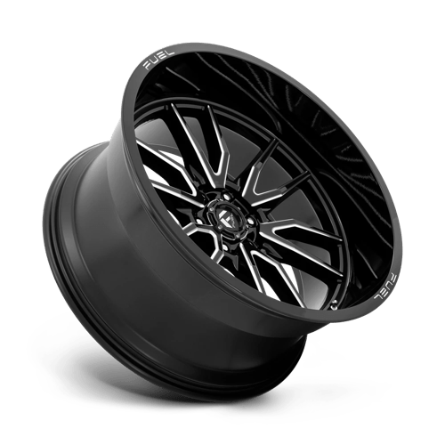 24X12 Fuel 1PC D761 CLASH 6X5.5 -44MM GLOSS BLACK MILLED