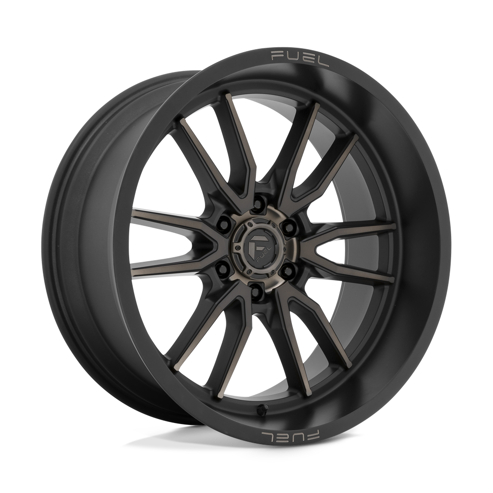 22X10 Fuel 1PC D762 CLASH 6X5.5 -18MM MATTE BLACK DOUBLE DARK TINT