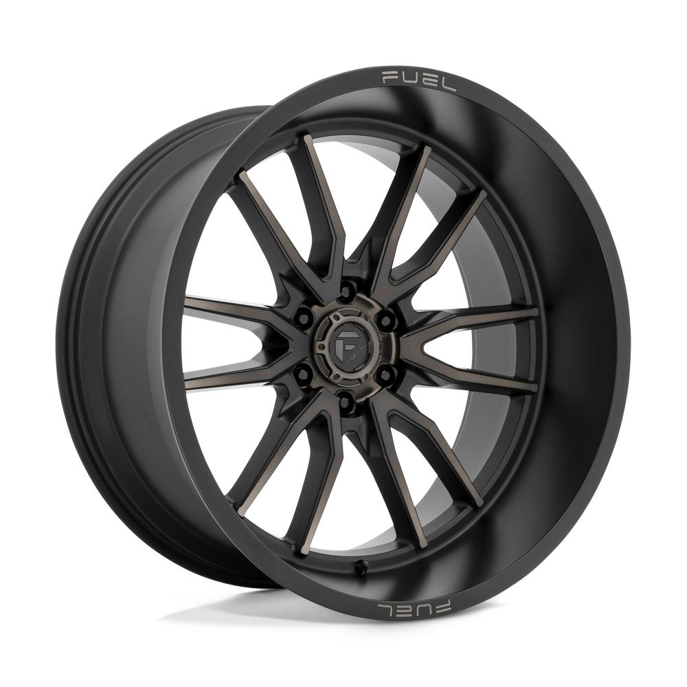 24X12 Fuel 1PC D762 CLASH 6X5.5 -44MM MATTE BLACK DOUBLE DARK TINT