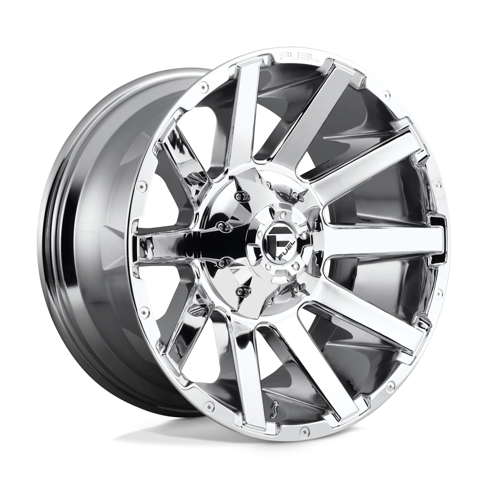 20X10 Fuel 1PC D614 CONTRA 8X6.5 -18MM CHROME PLATED