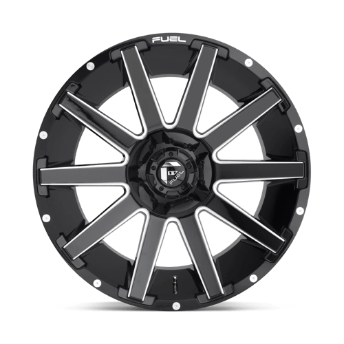 22X12 Fuel 1PC D615 CONTRA 8X170 -44MM GLOSS BLACK MILLED